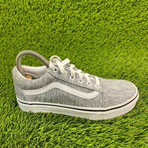 Vans Off The Wall Womens Size 6 Gray Flat Casual Skate Walking Shoes Sneakers